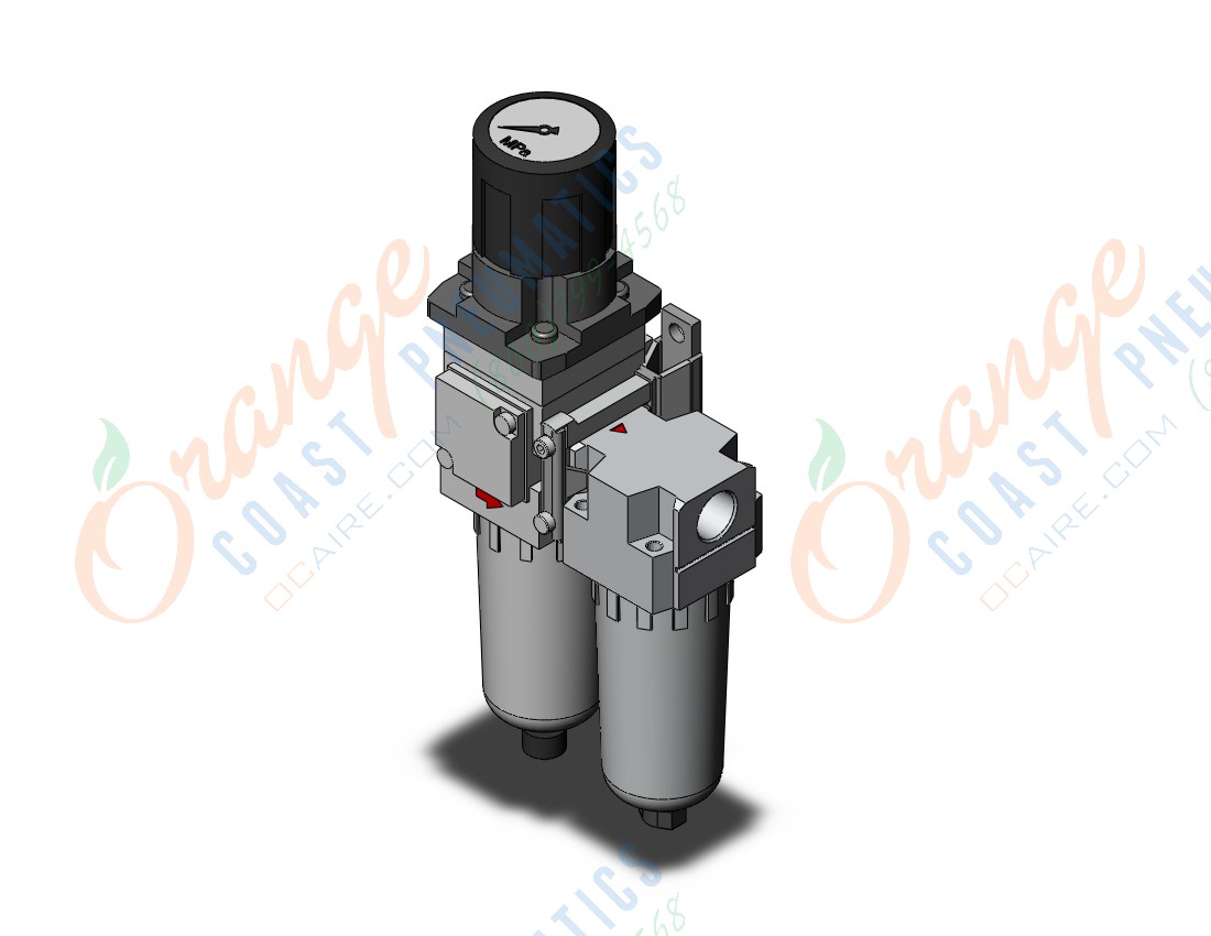 SMC ACG40D-N02CG1-Z air combination, MODULAR F.R.L. W/GAUGE