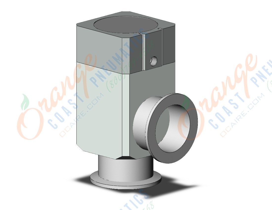 SMC XLA-50-2-XAN1A aluminum, high vacuum angle valve, HIGH VACUUM VALVE