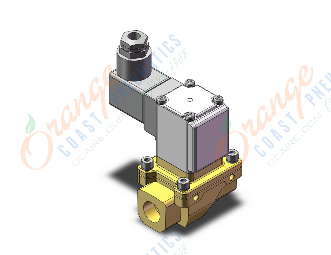 SMC VXZ242FZ2AXCA pilot op 2 port solenoid valve, (n.c.), 2 PORT VALVE