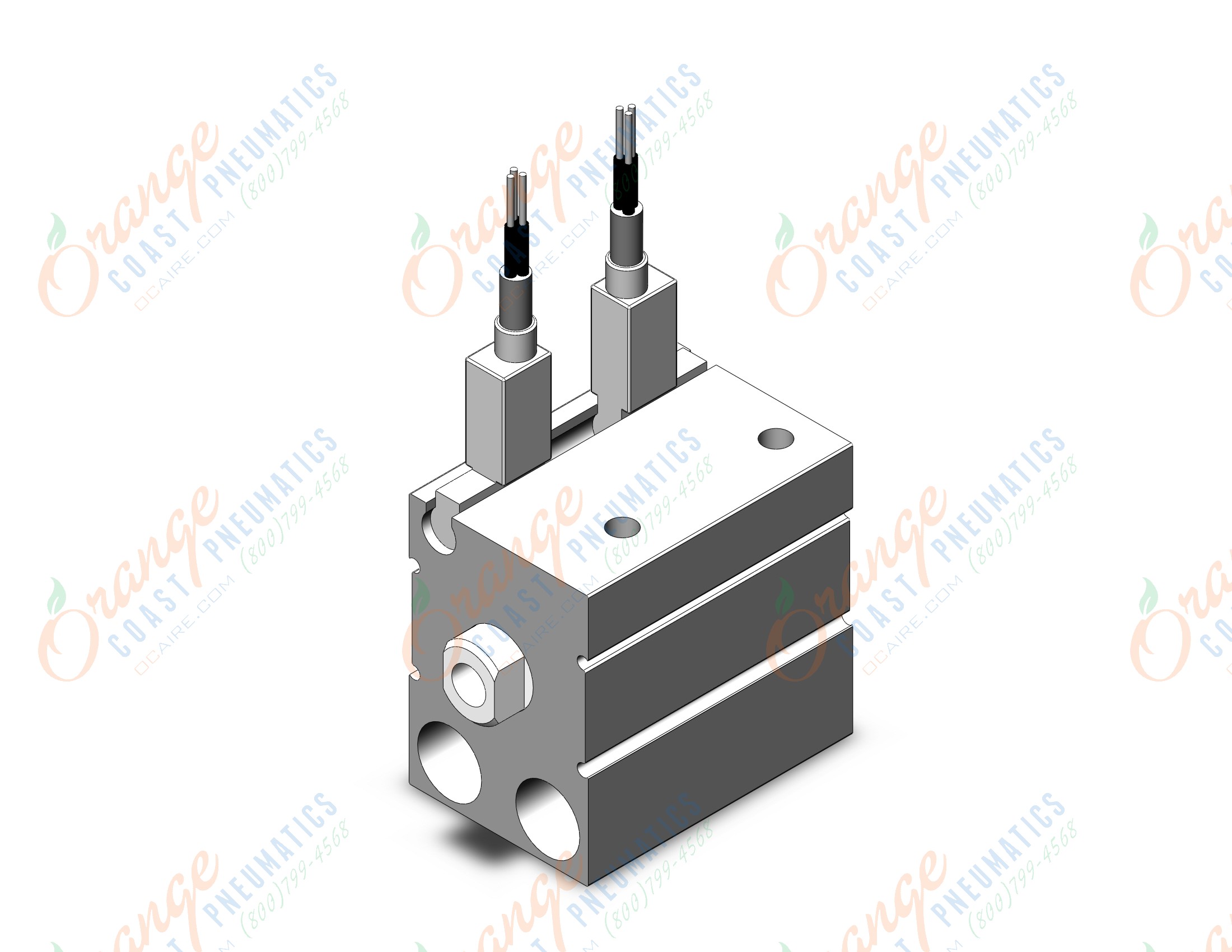 SMC CDUJS16-10D-F8BL cyl, free mount, dbl acting, COMPACT CYLINDER