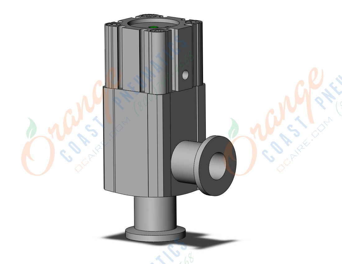 SMC XLA-16H0-2 aluminum, high vacuum angle valve, HIGH VACUUM VALVE