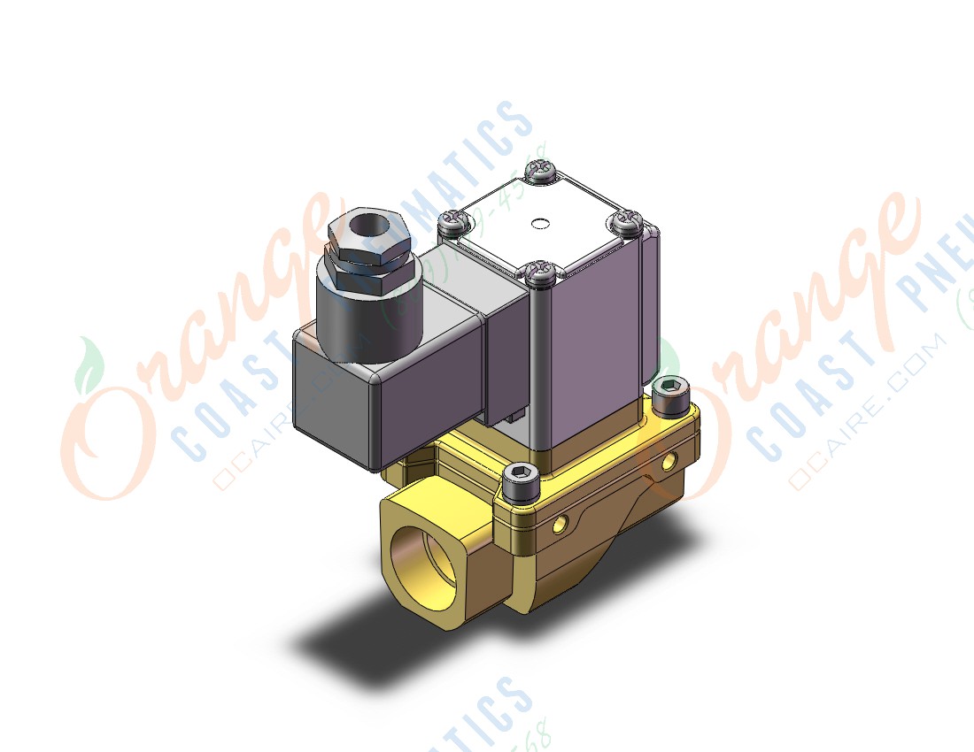 SMC VXZ243FLB pilot op 2 port solenoid valve, (n.c.), 2 PORT VALVE