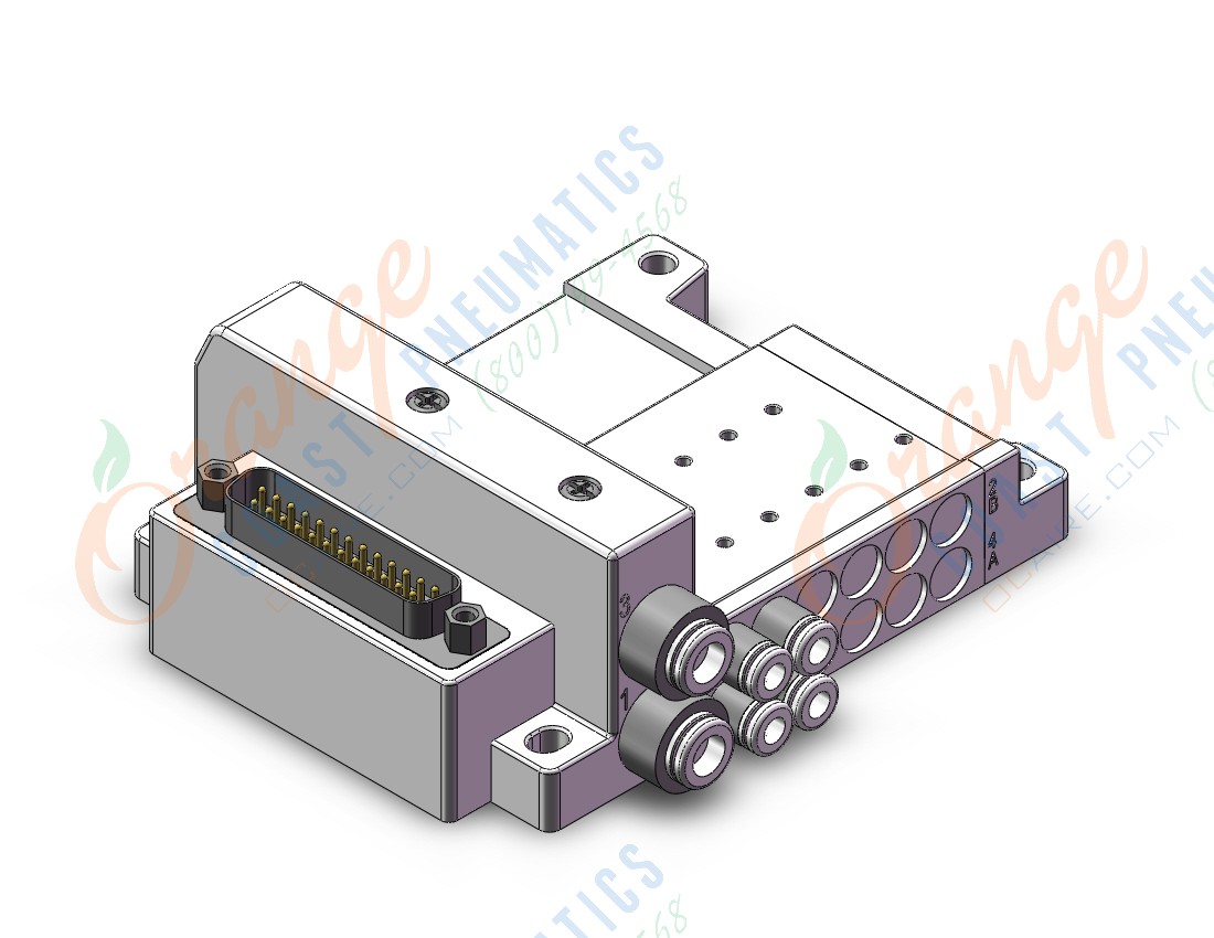 SMC SS0751-06C4C6FD1 slim compact bar base, 3 PORT SOLENOID VALVE