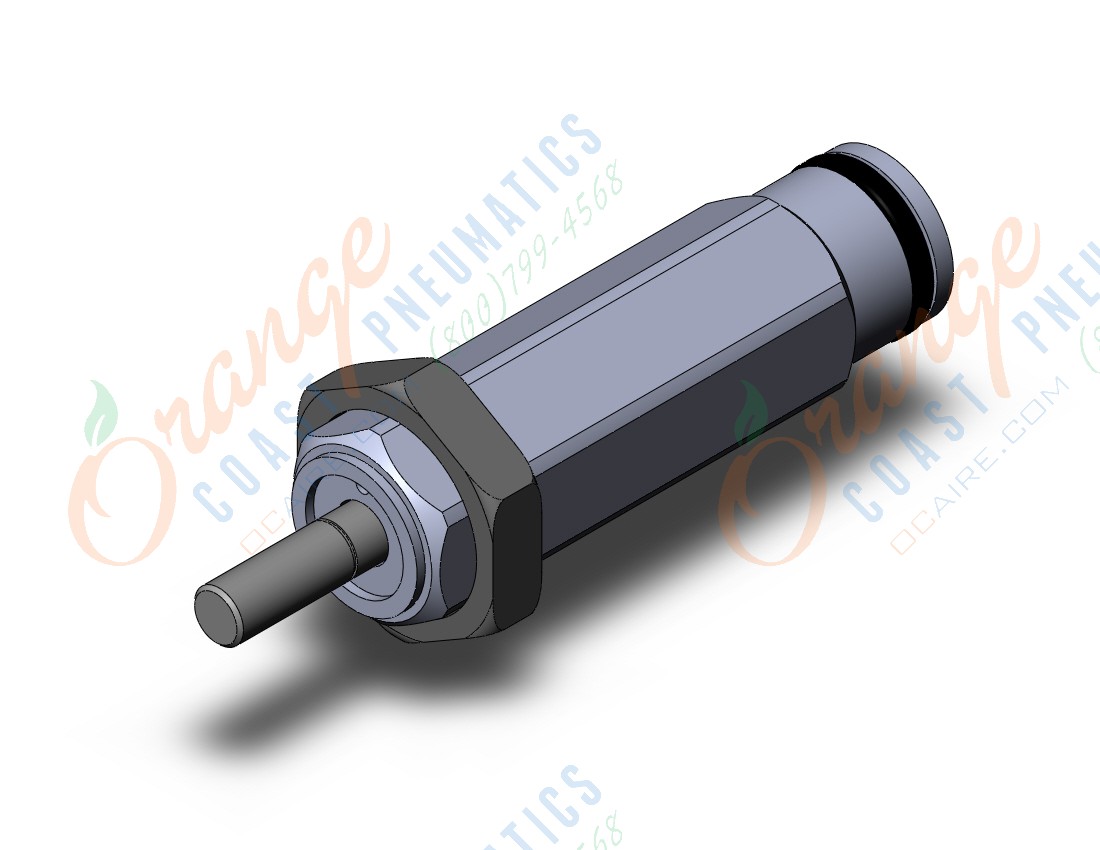SMC CJPS6-15-XC17 pin cylinder, sgl acting, spring return, ROUND BODY CYLINDER