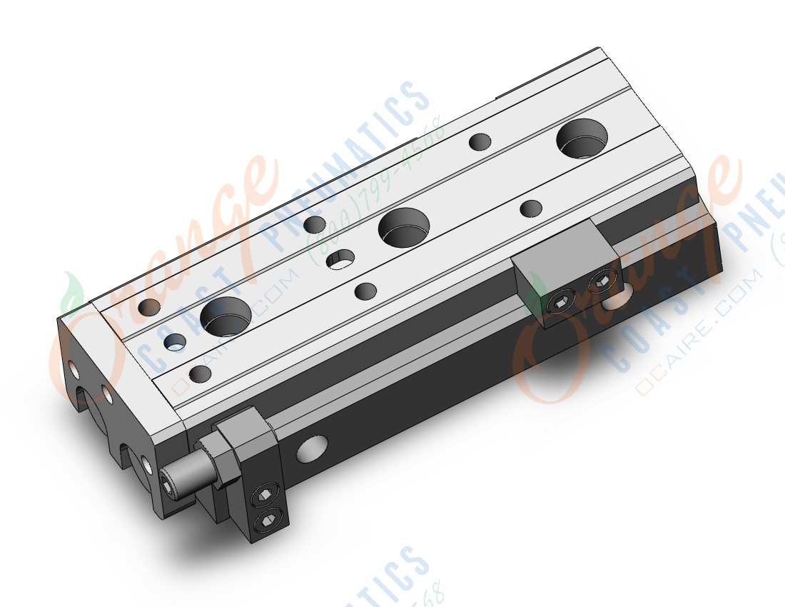 SMC MXQR6L-40AS-A93L cyl, air slide table, reversible, asw, GUIDED CYLINDER