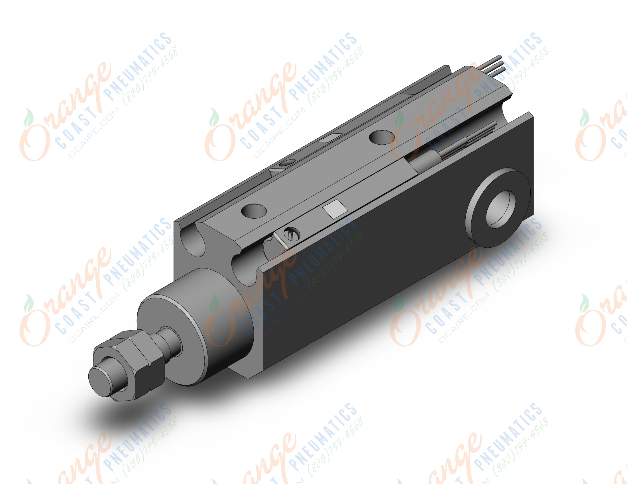 SMC CDJP2D10-10D-M9N pin cylinder, double acting, sgl rod, ROUND BODY CYLINDER