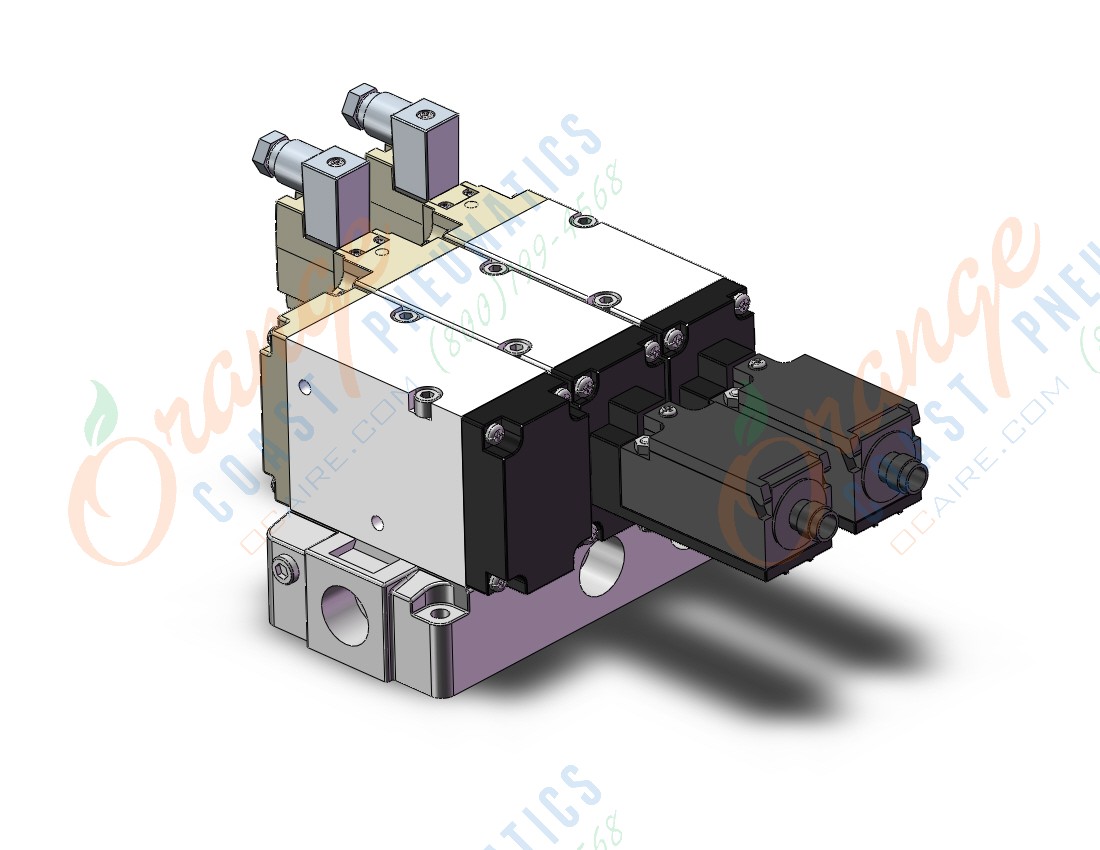 SMC VP744-5YZ1-04-M-X555 dual exh valve with soft start-up valve, 3 PORT SOLENOID VALVE