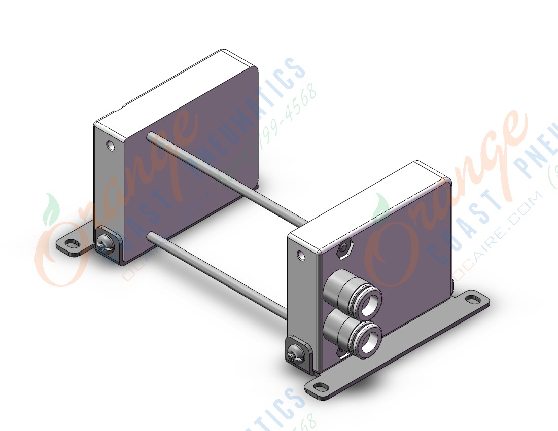 SMC VV100-10FBD2-06U2-C6F1 manifold, plug-in, 3 PORT SOLENOID VALVE