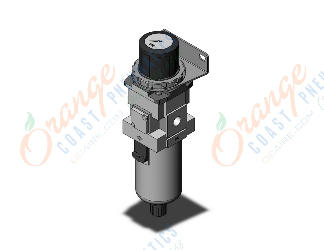 SMC AWG40-N02BG1-2Z filter/regulator w/built in gauge, FILTER/REGULATOR, MODULAR F.R.L. W/GAUGE