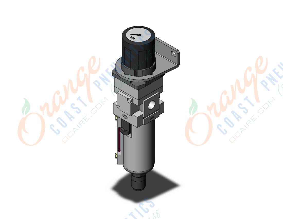 SMC AWG30-N02BCG1-8NZ filter/regulator w/built in gauge, FILTER/REGULATOR, MODULAR F.R.L. W/GAUGE