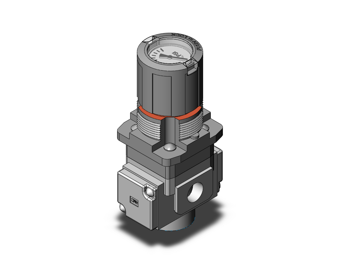 SMC ARG20-N02G1-Z-B regulator with built-in pressure gauge, REGULATOR, GAUGE IN HANDLE