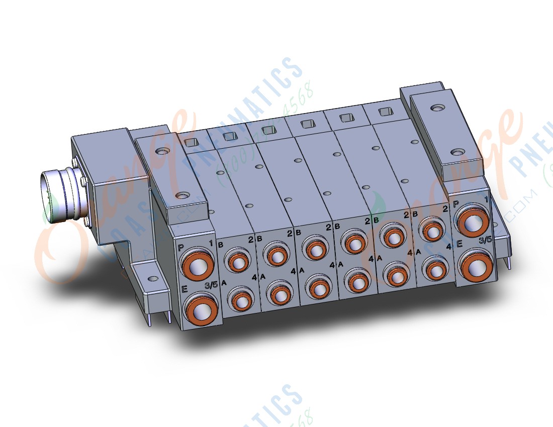 SMC SS5V3-W10CD-06B-N7-D0 mfld, plug-in, circular conn., SS5V3 MANIFOLD SV3000