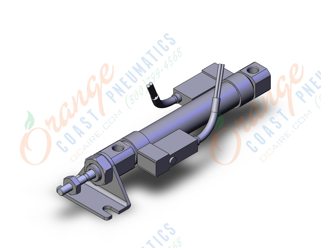 SMC NCDJ2L10-200-C73L cyl, rnd body, dbl act, a-sw, NCJ2 ROUND BODY CYLINDER