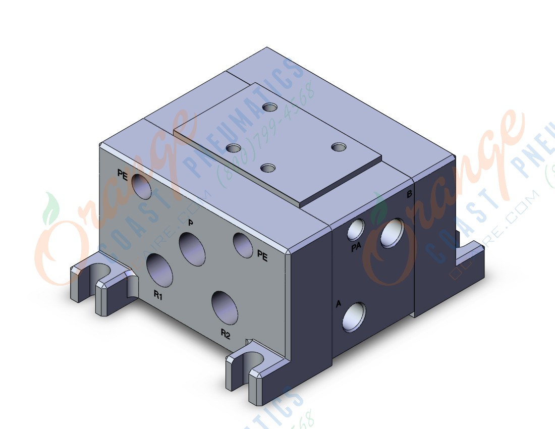 SMC VV711-02R-02D mfld, iso size 1, VV7* MANIFOLD ISO SERIES