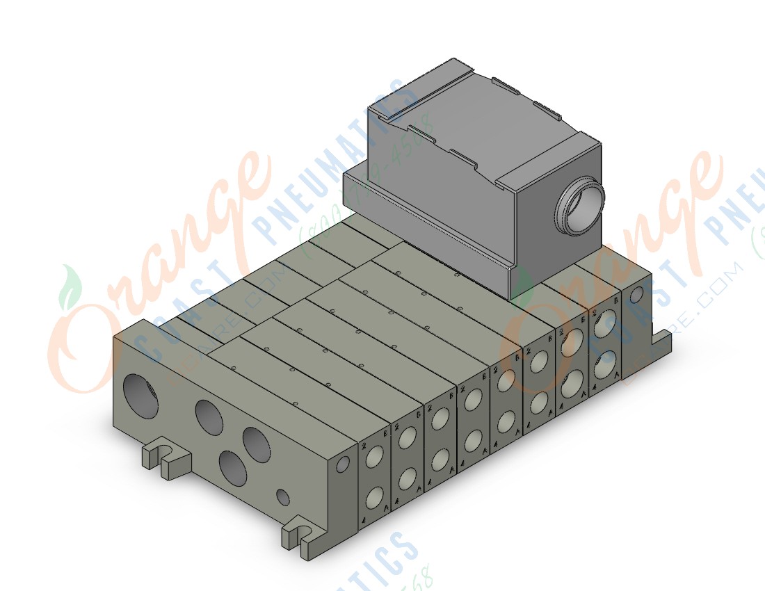 SMC VV5Q41-0802T0 mfld, plug-in, vq4000, VV5Q41 MFLD, VQ4000 4/5-PORT