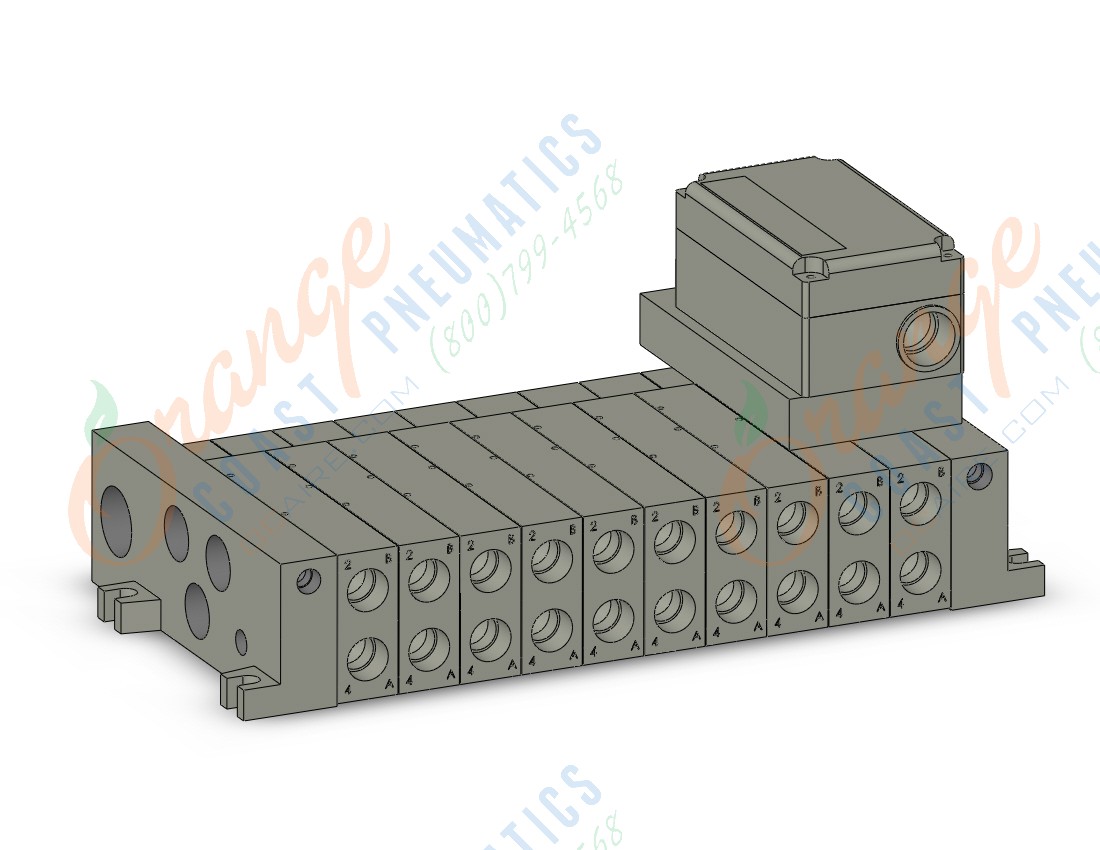 SMC VV5Q41-1003SQ mfld, plug-in, vq4000, VV5Q41 MFLD, VQ4000 4/5-PORT