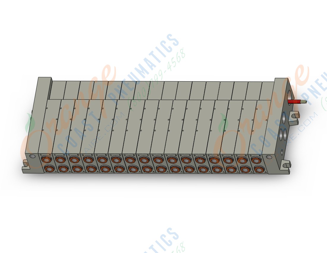 SMC VV5Q41-16N11TLU2-W mfld, plug-in, vq4000, VV5Q41 MFLD, VQ4000 4/5-PORT