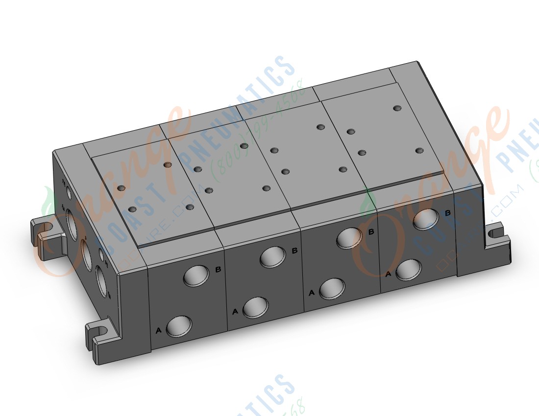SMC VV724-03RT-04BT mfld, iso size 2, VV7* MANIFOLD ISO SERIES