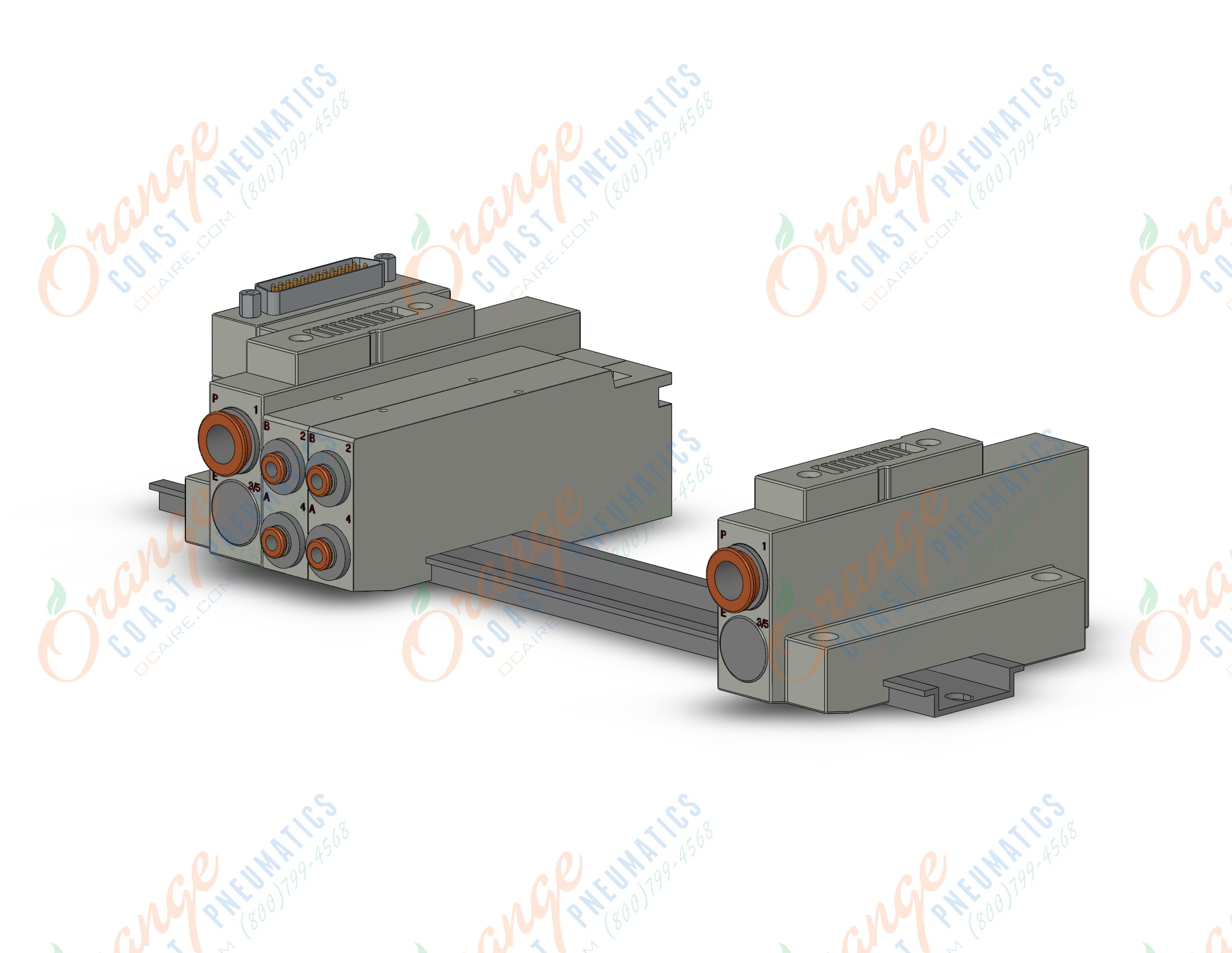 SMC SS5V2-16FD1-10BS-N3 mfld, plug-in, d-sub connector, SS5V2 MANIFOLD SV2000