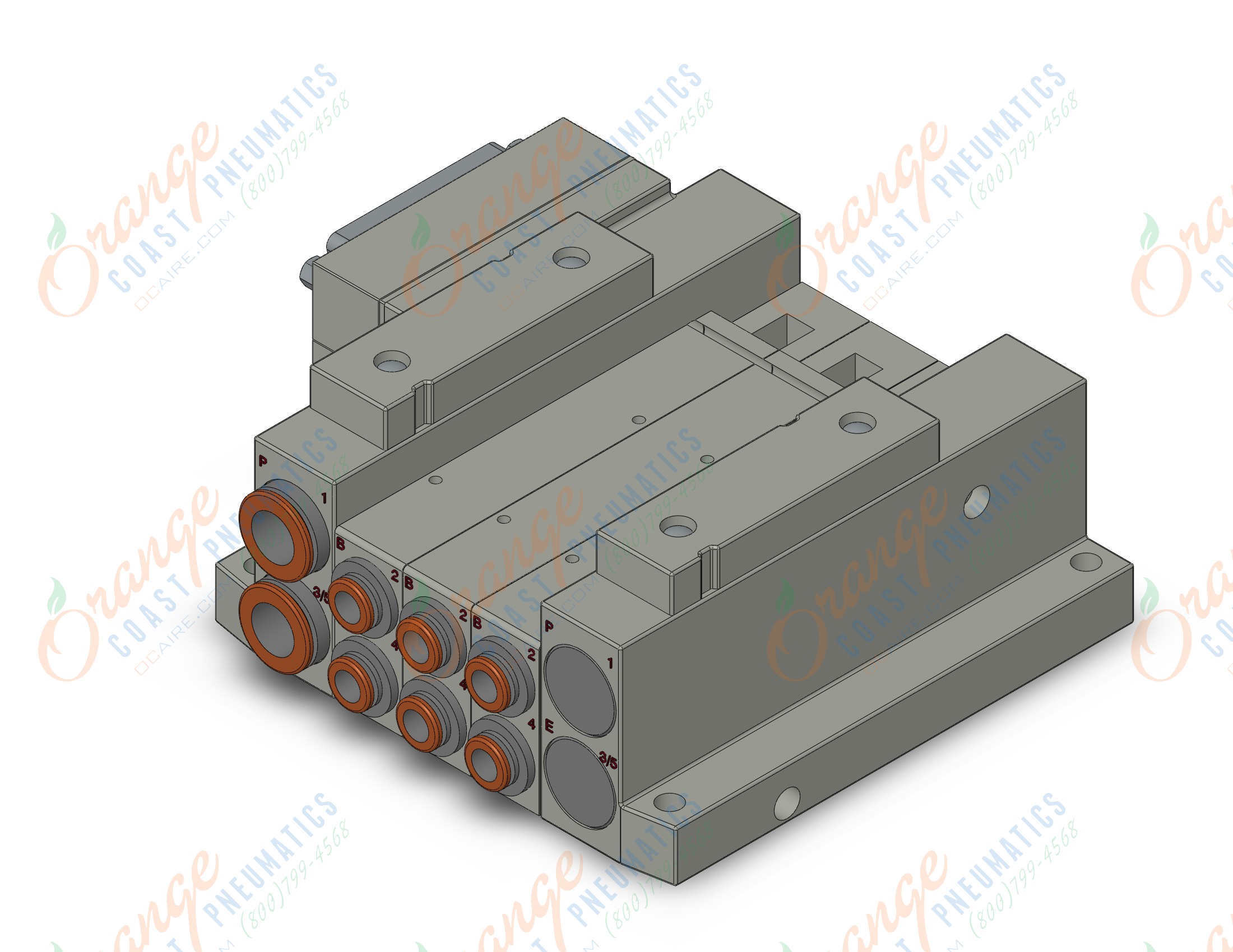 SMC SS5V2-10FD2-03D-C6 mfld, plug-in, d-sub connector, SS5V2 MANIFOLD SV2000