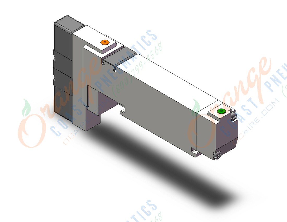 SMC VQ2400N-51 valve, 3 position, plug-in(dc), VQ2 SOL VALVE 4 WAY