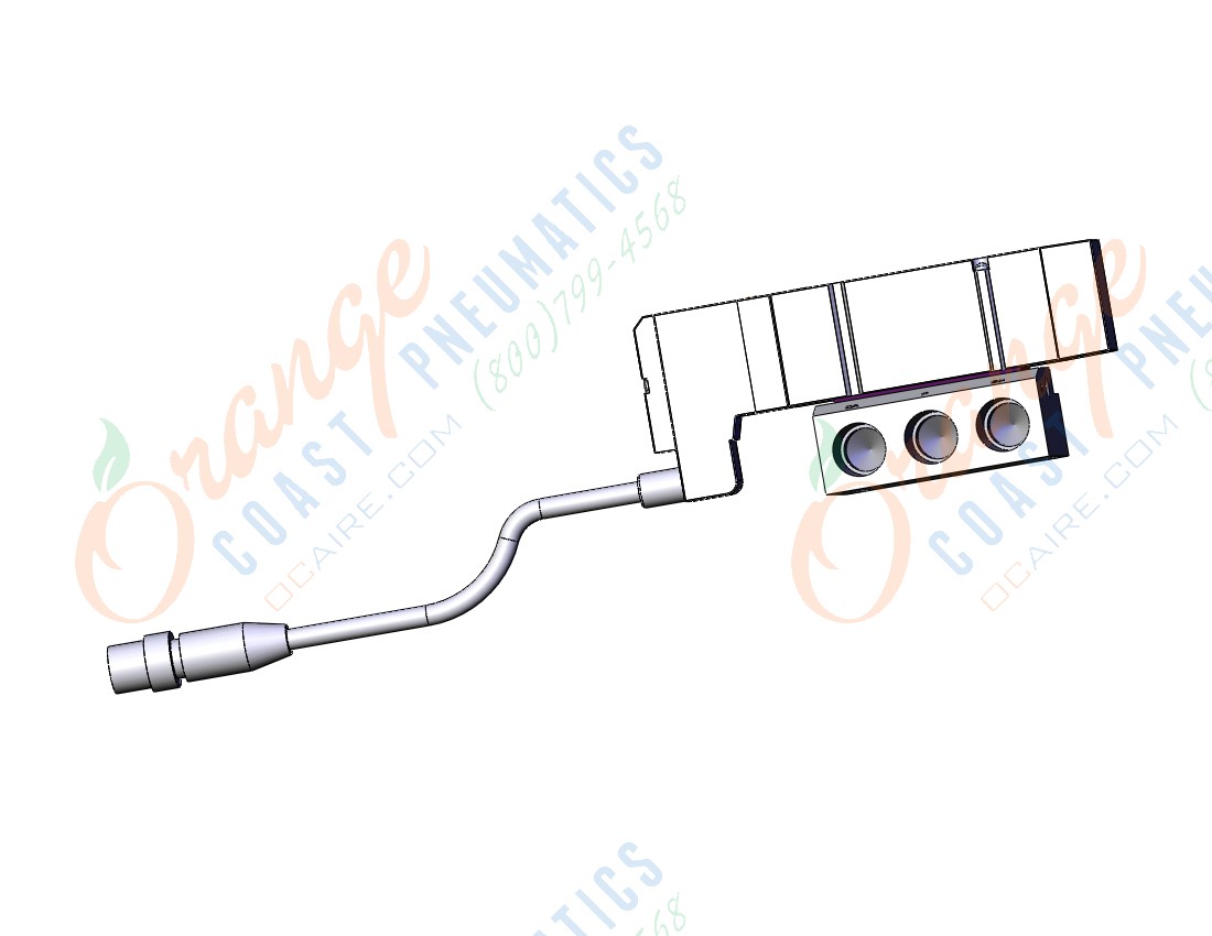 SMC SV2400-5W1UD-02N valve, single sub plate, SV2000 SOLENOID VALVE, 5-PORT
