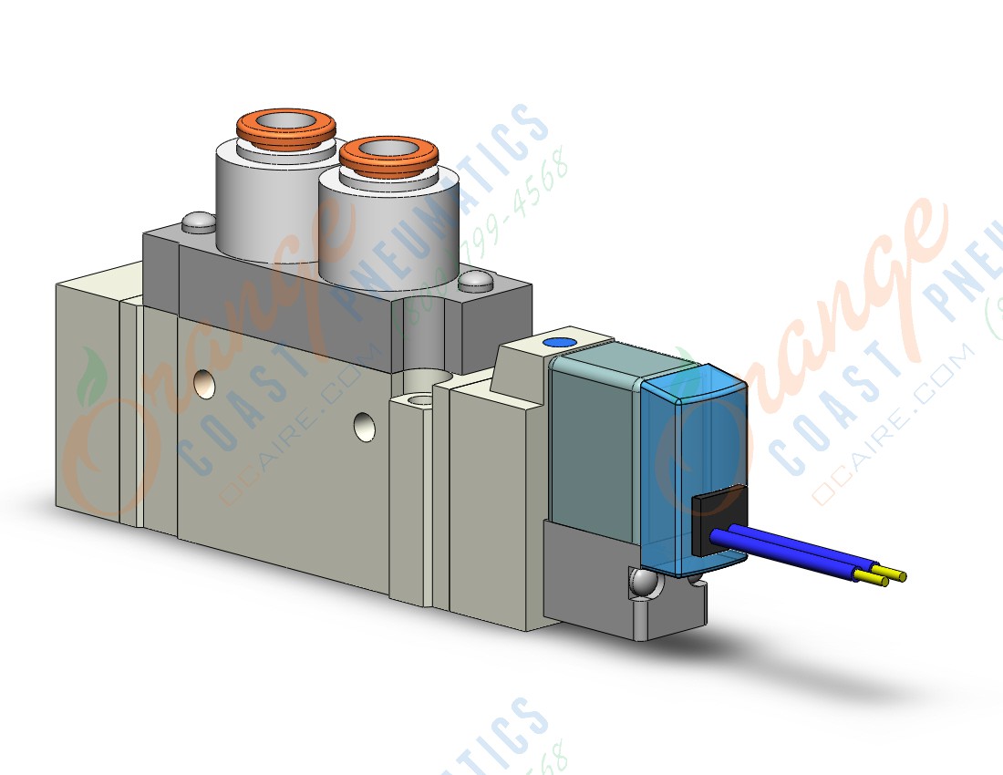 SMC SY5120-1G-C6 valve, sgl sol, body pt (ac), SY5000 SOL/VALVE, RUBBER SEAL***