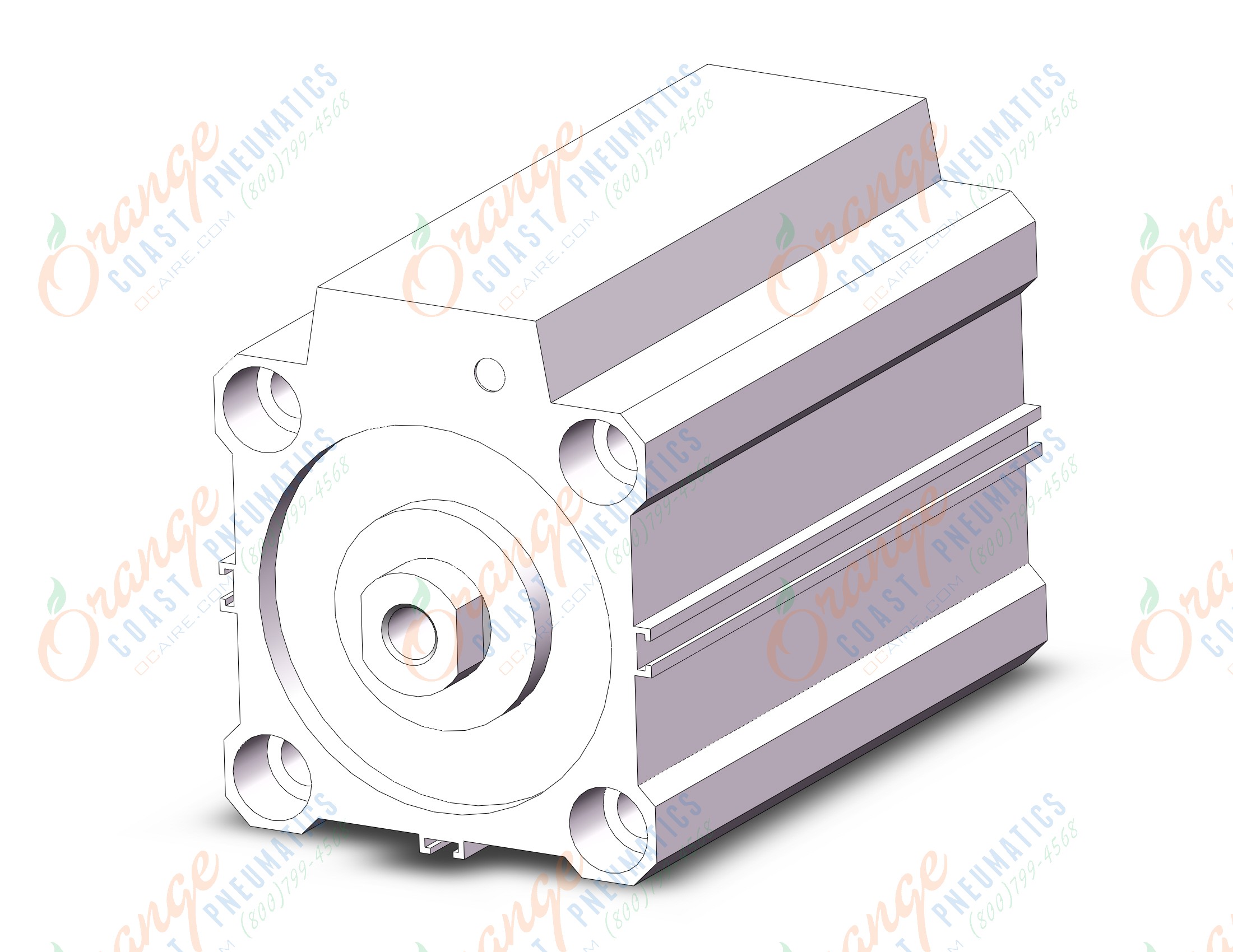 SMC CQP2B63-75DC cyl, compact, axial piping, CQ2 COMPACT CYLINDER