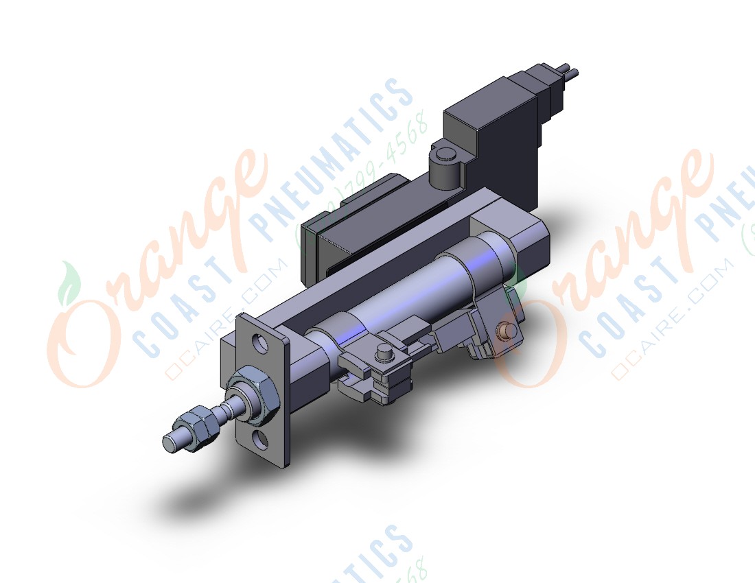 SMC CDVJ5F10-30-5LZ-A cyl, w/valve (dc), CVJ BAND CYL W/VALVE