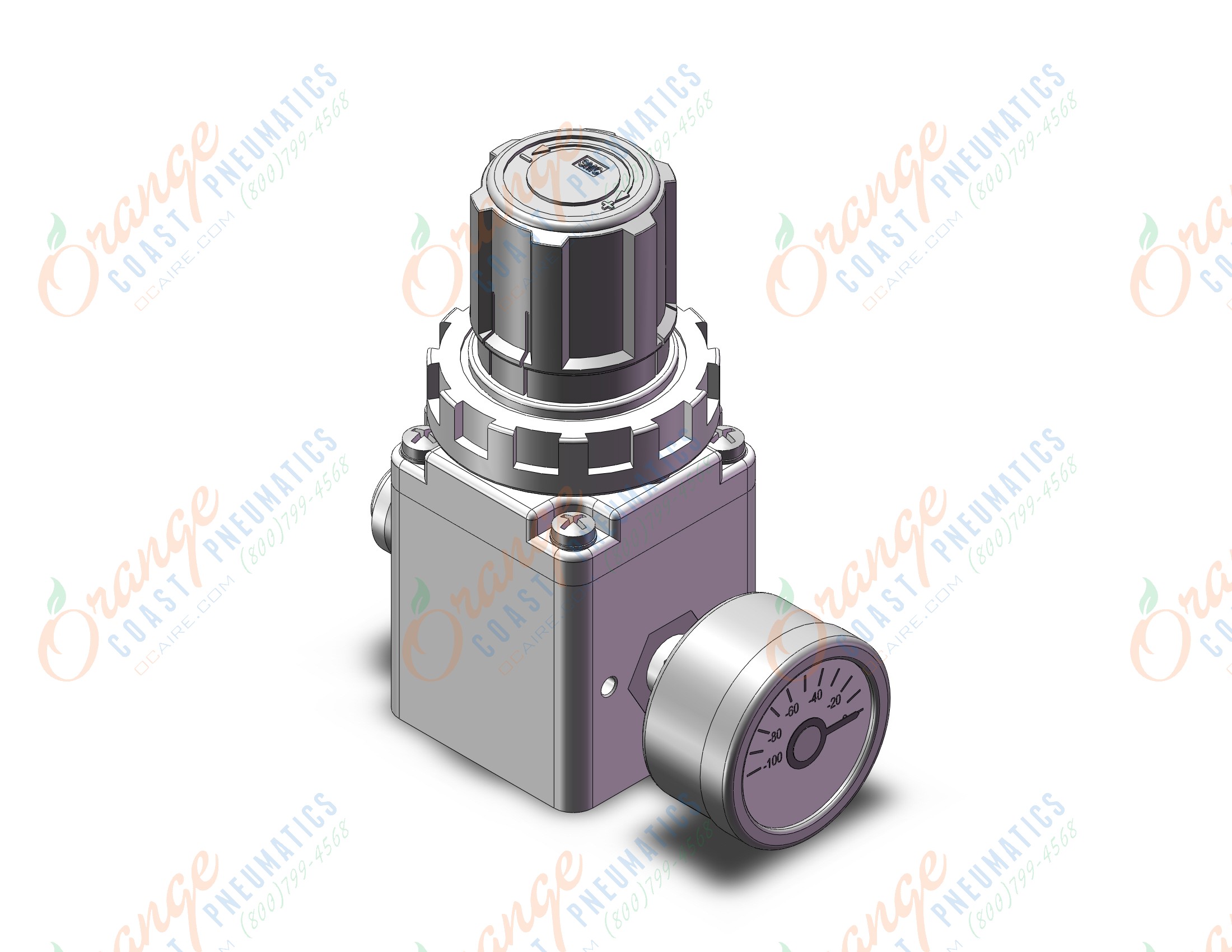 SMC IRV10A-N07G vacuum regulator, single side, IRV VACUUM REGULATOR