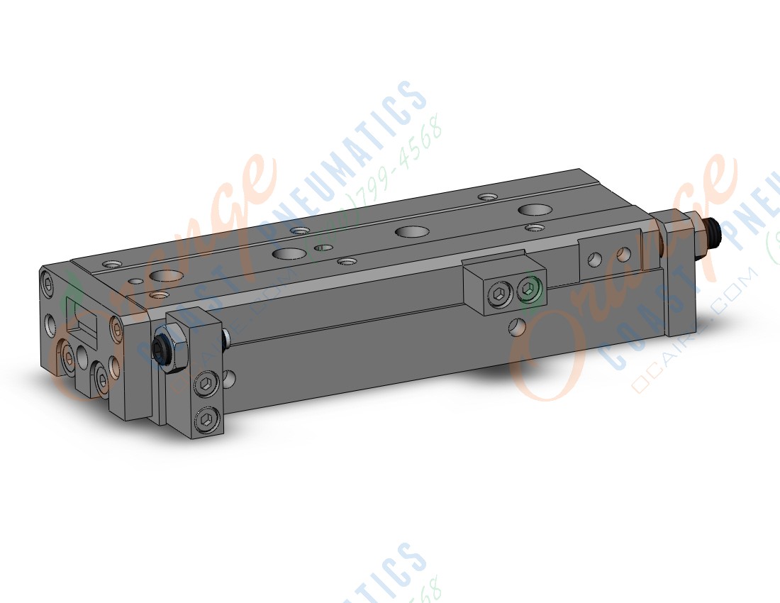 SMC MXS12L-75A-M9NL cyl, slide table, stroke adj, MXS/MXJ GUIDED CYLINDER