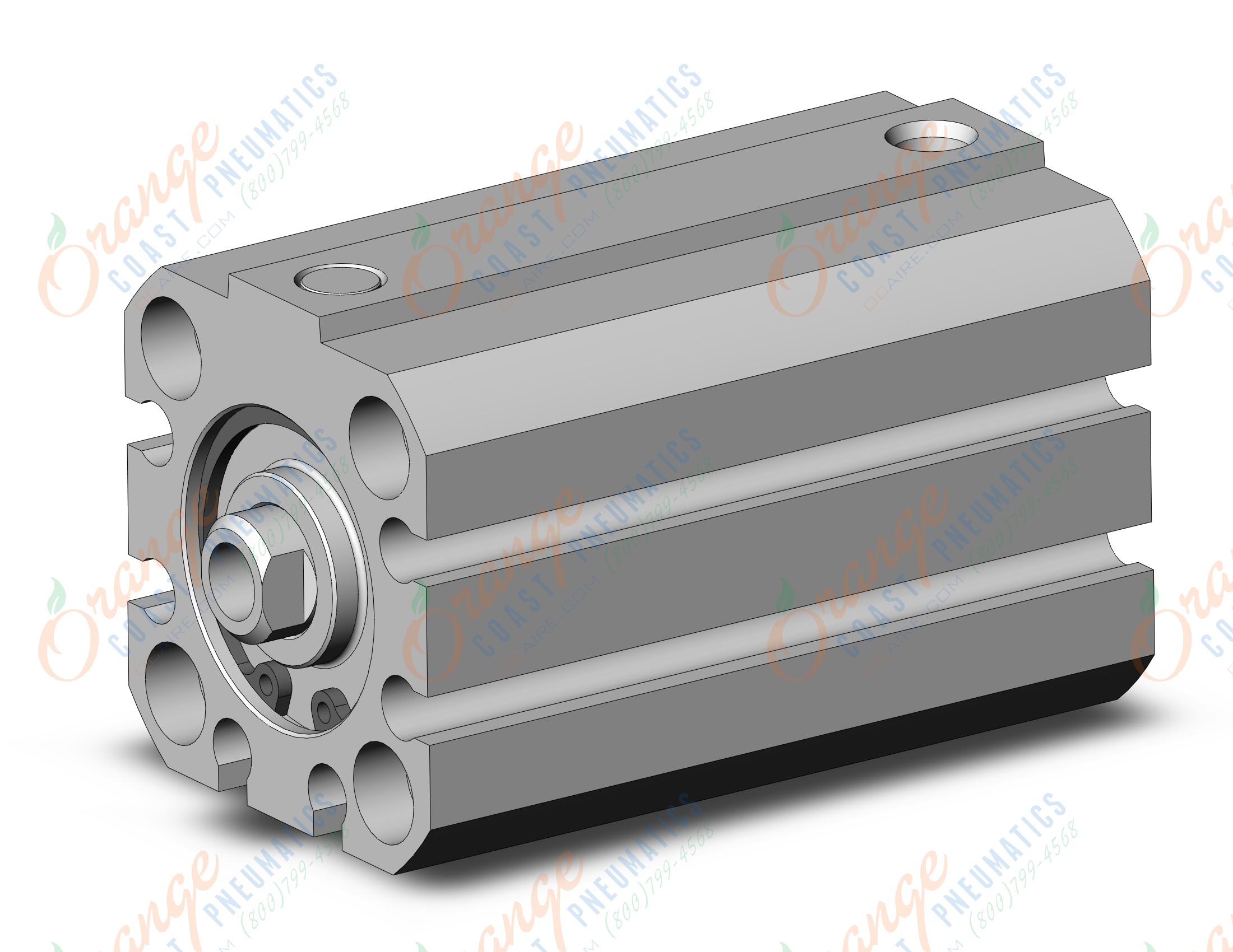 SMC NCDQ8E075-037S cyl, compact, spr rtn, NCQ8 COMPACT CYLINDER