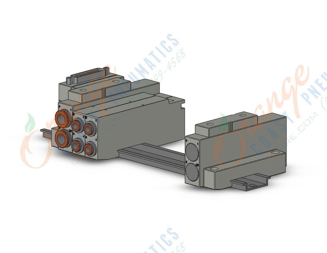 SMC SS5V2-16FD1-09D-N7 mfld, plug-in, d-sub connector, SS5V2 MANIFOLD SV2000