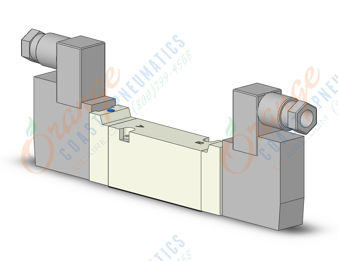 SMC VQZ3251-5YZW1 valve, base mount, ip65 (dc), VQZ3000 VALVE, SOL 4/5-PORT