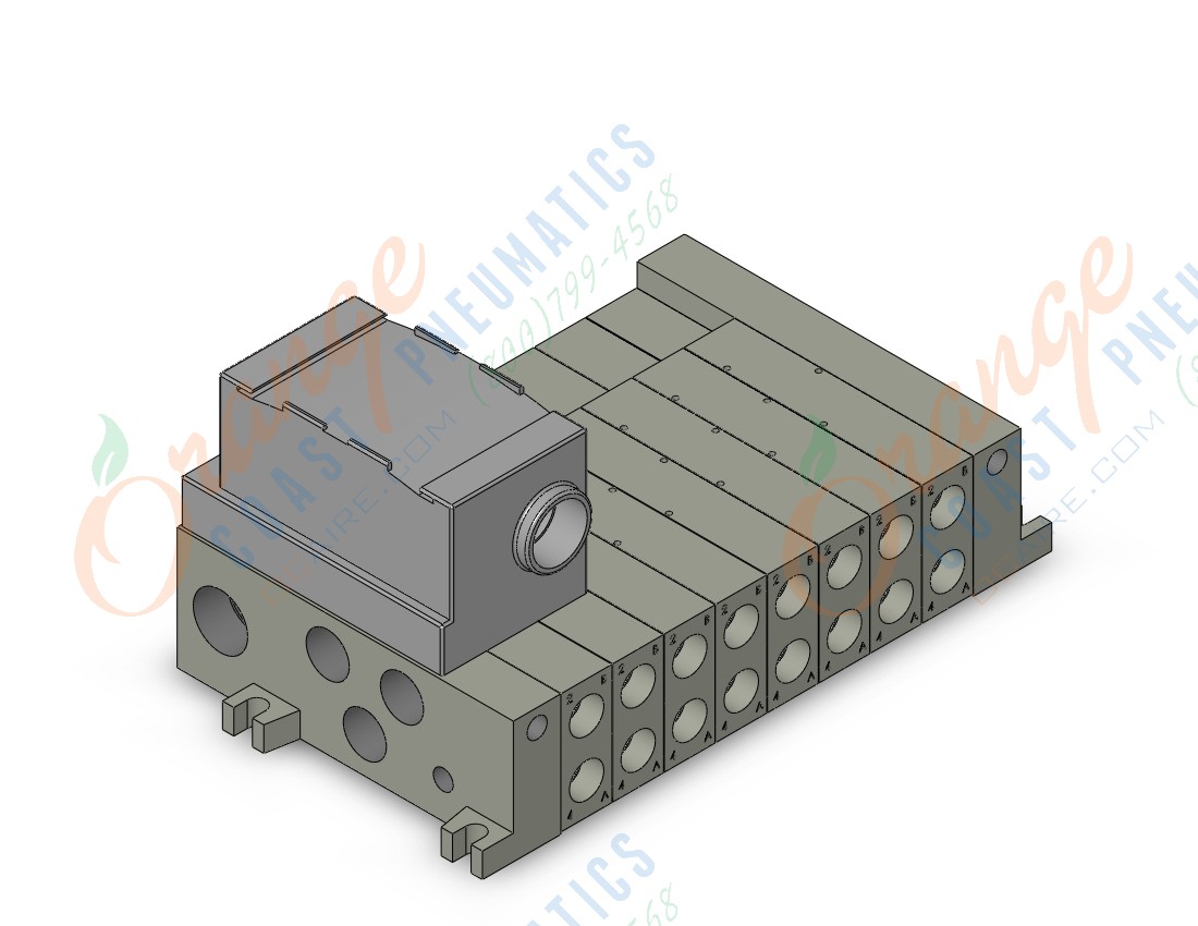 SMC VV5Q41-0803TD manifold, VV5Q41 MFLD, VQ4000 4/5-PORT