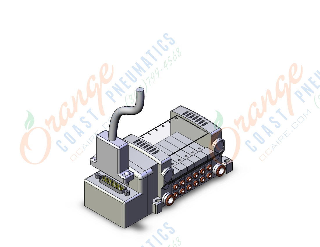 SMC VV5QC11-06C3FD3-NS mfld, plug-in, d-sub connector, VV5QC11 MANIFOLD VQC 5-PORT