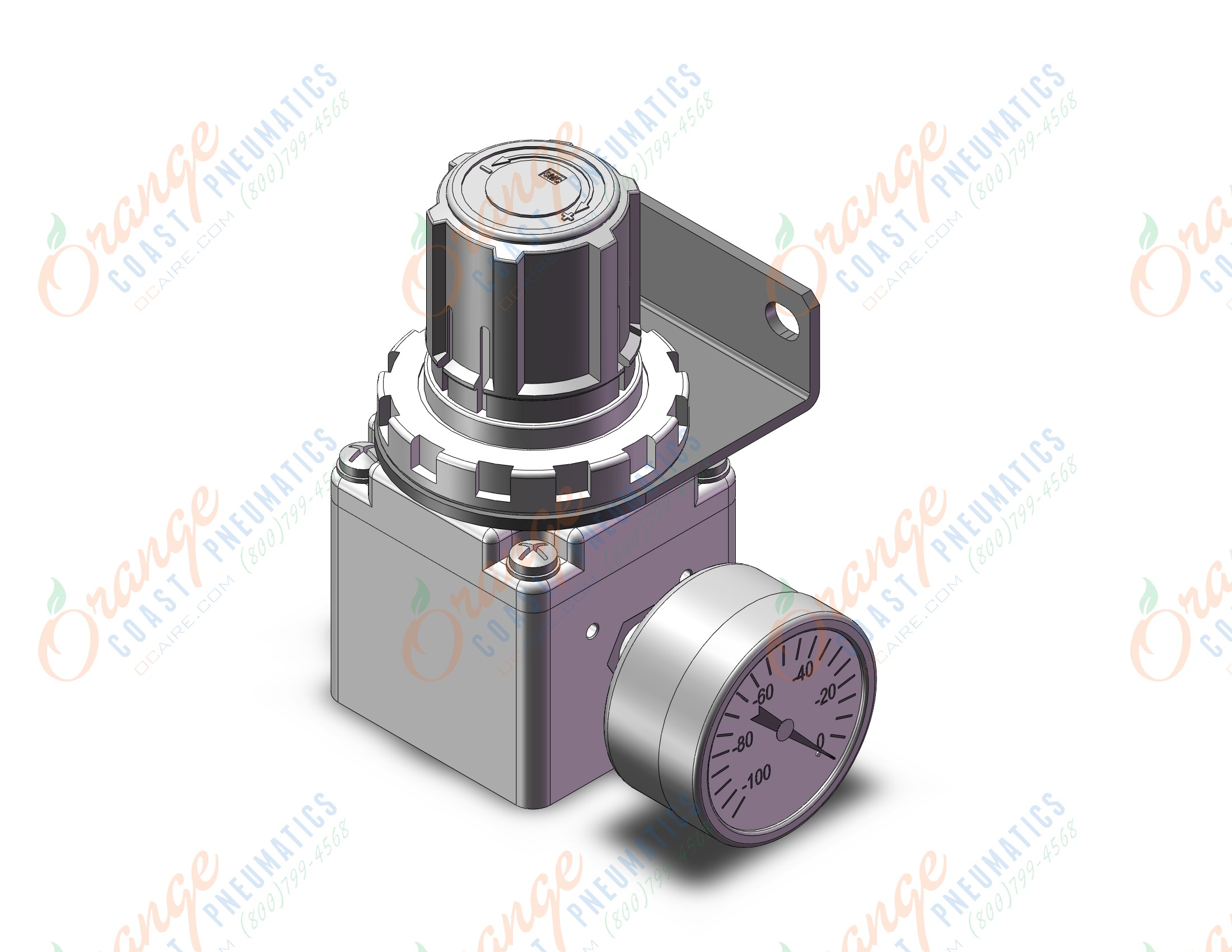 SMC IRV20A-C06BG vacuum regulator, single side, IRV VACUUM REGULATOR