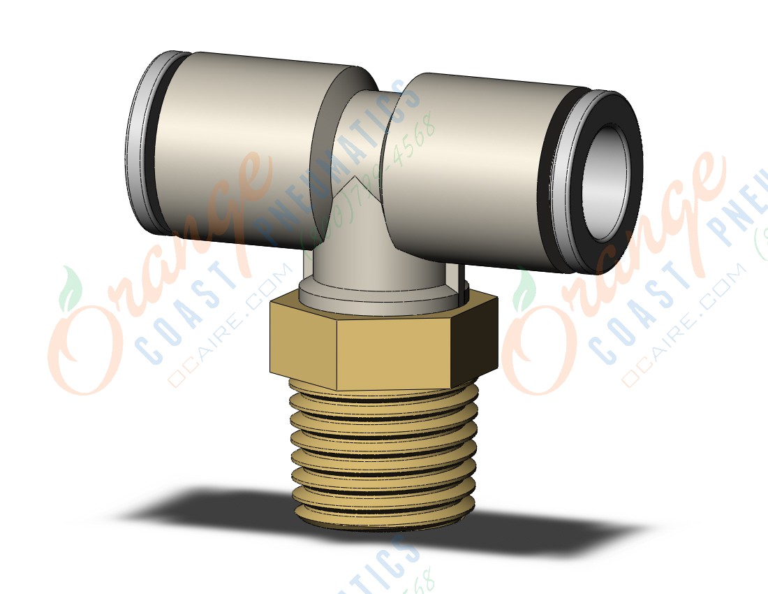 SMC KQ2T08-02AS fitting, branch tee, KQ2 FITTING (sold in packages of 10; price is per piece)