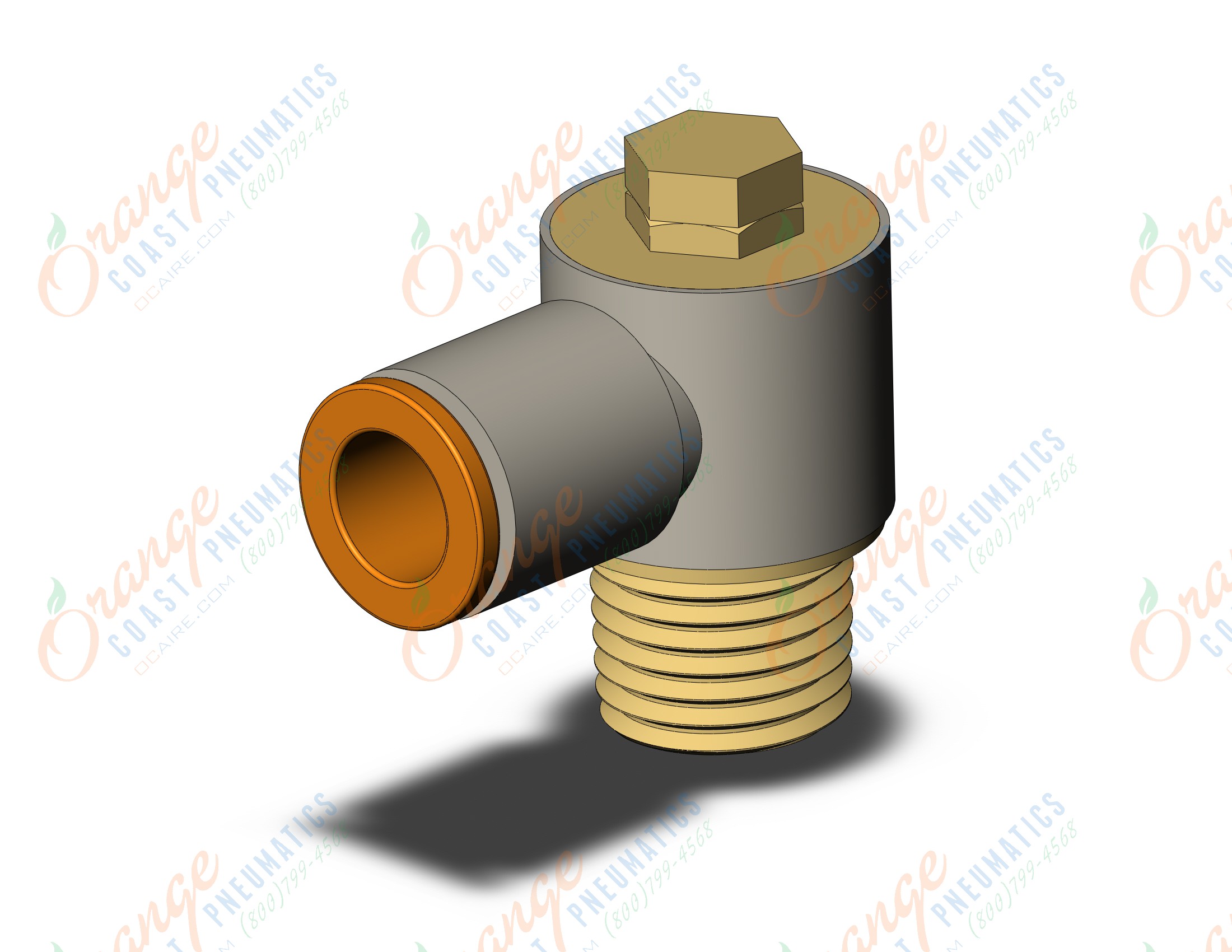 SMC KQ2V09-35AS fitting, uni male elbow, KQ2 FITTING (sold in packages of 10; price is per piece)