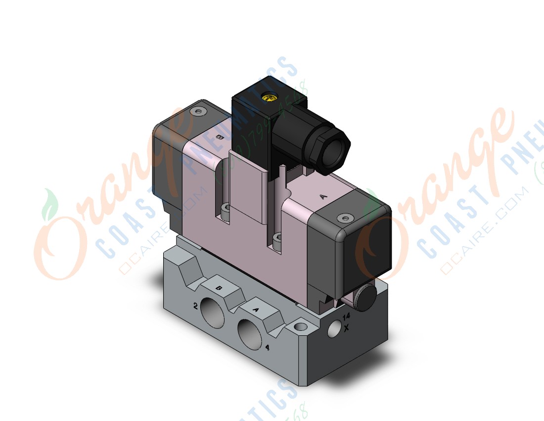 SMC VQ7-6-FG-D-1ZA03 valve iso dbl sol size 1, VS7-6 SOL VALVE 4/5 PORT