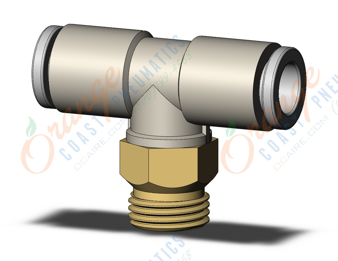 SMC KQ2T06-U01A fitting, branch tee, KQ2(UNI) ONE TOUCH UNIFIT (sold in packages of 10; price is per piece)