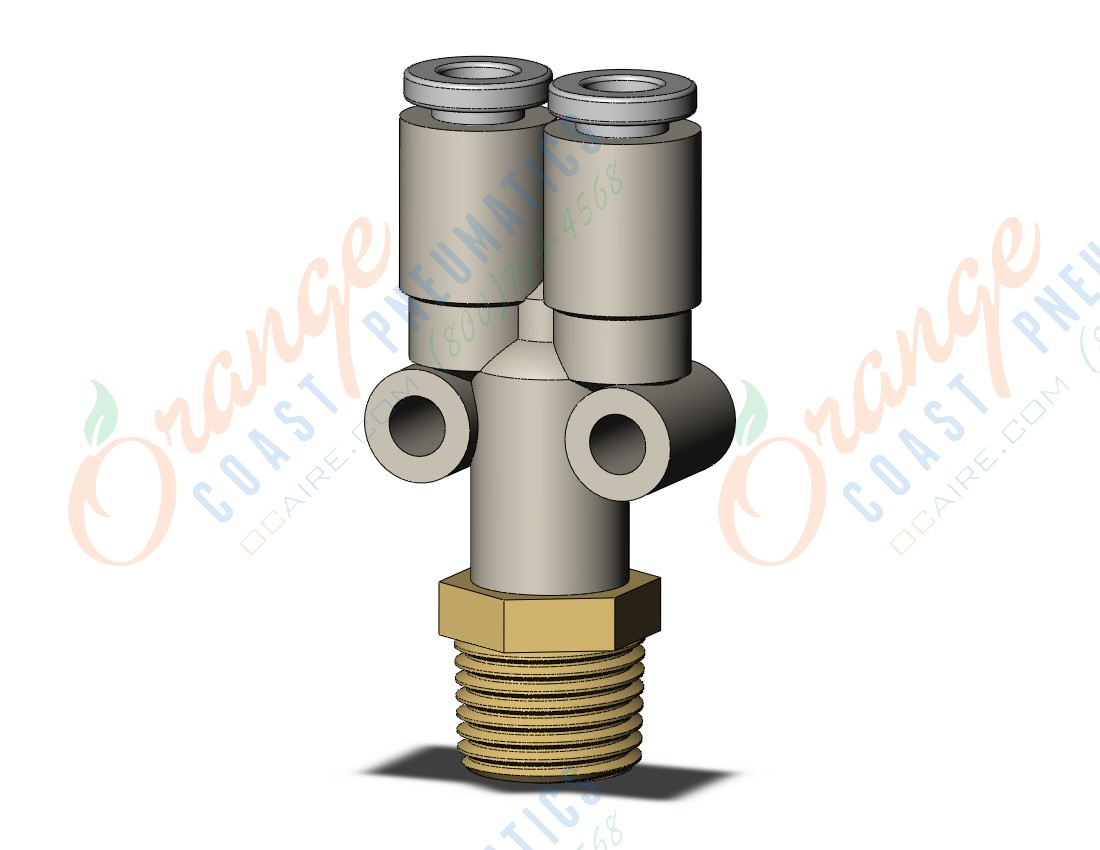 SMC KQ2U04-01AS fitting, branch y, KQ2 FITTING (sold in packages of 10; price is per piece)