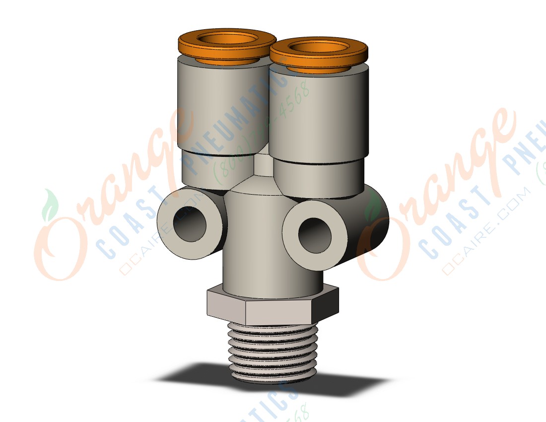 SMC KQ2U07-34NS fitting, branch y, KQ2 FITTING (sold in packages of 10; price is per piece)