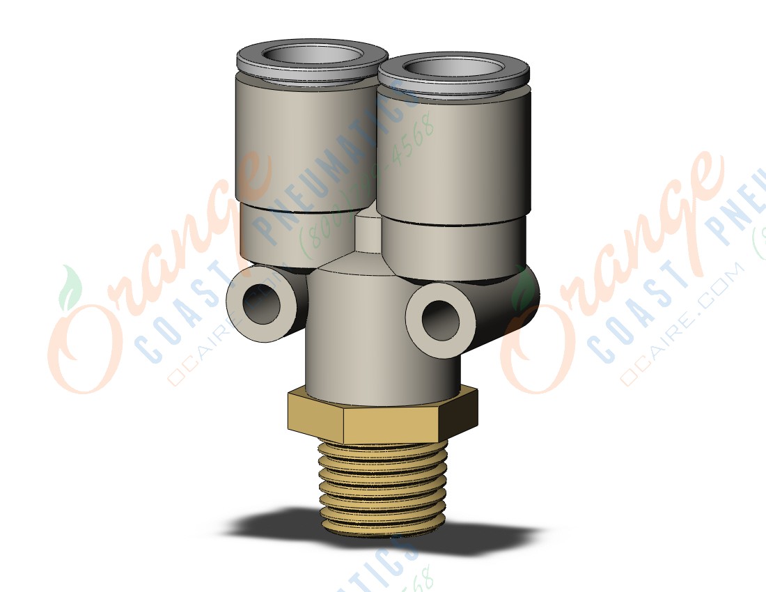 SMC KQ2U10-02AS fitting, branch y, KQ2 FITTING (sold in packages of 10; price is per piece)