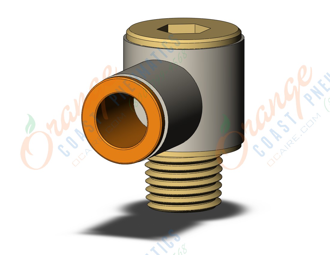 SMC KQ2VS11-35AS fitting, hex hd uni male elbow, KQ2 FITTING (sold in packages of 10; price is per piece)