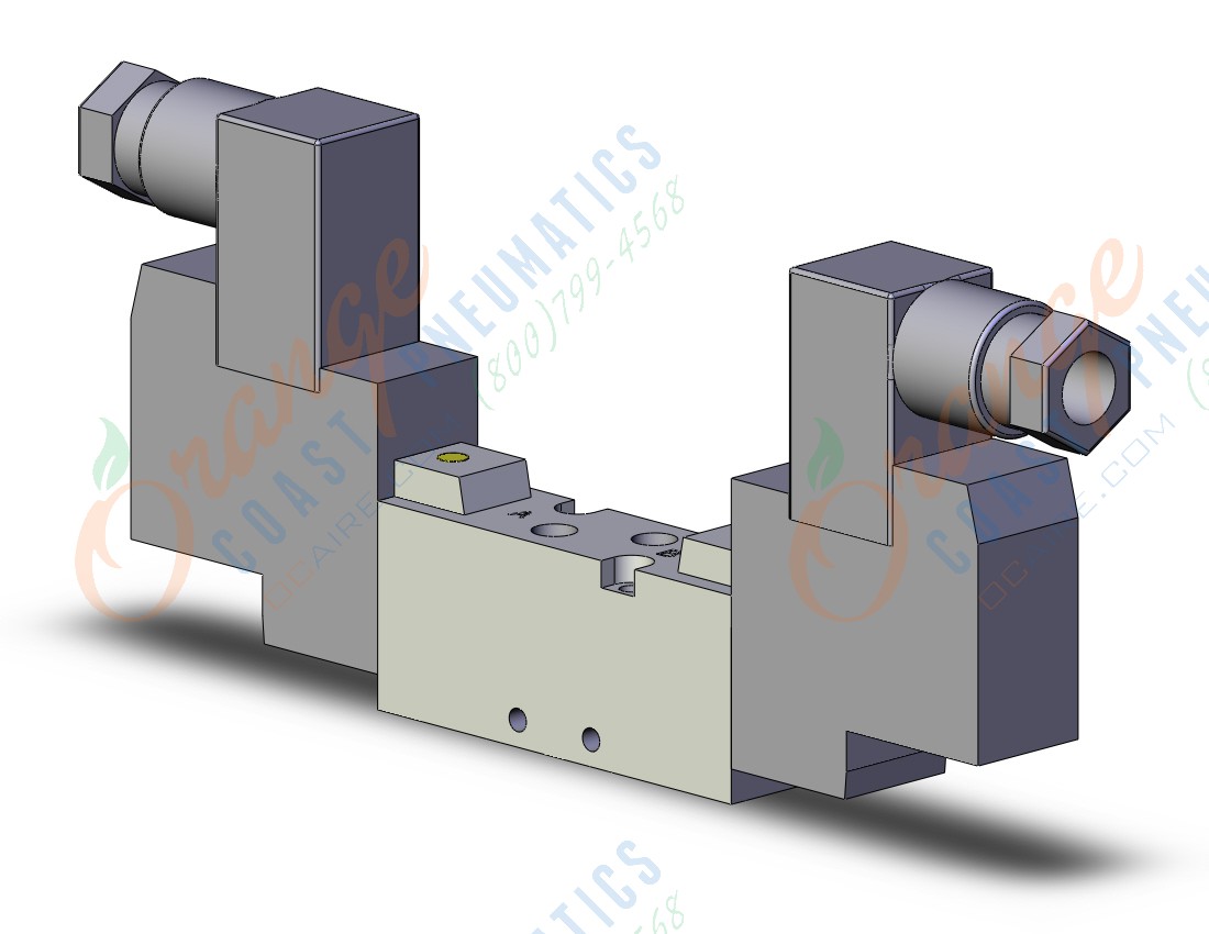 SMC SYJ5220-5DZ-M5 valve, dbl sol, body pt, SYJ5000 SOLENOID VALVE 5/PORT