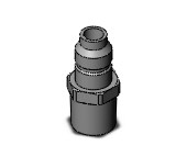 KKA3S-01F | Conector Rosca De Acero Inoxidable SMC, Conexión De Un Toque, Airflow | RS