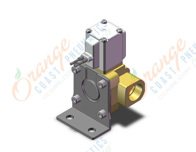 SMC VXD242HFXB valve, media, VXD/VXZ 2-WAY MEDIA VALVE - Orange