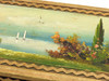 Early 20th Century Landscape Painted on a Carved Box. Probably pre-revolutionary work. Landscape on the box strikingly resembles the work of Filip Filipovich Klimenko (1862-1917), who painted oil on canvas of the Black Sea.