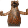 Dancing Bear (Танцующий медведь). Pull down on the string and the arms and legs begin to dance. A real treat of a folk toy. Fully carved wood toy circa 1980 with a dark brown finish.